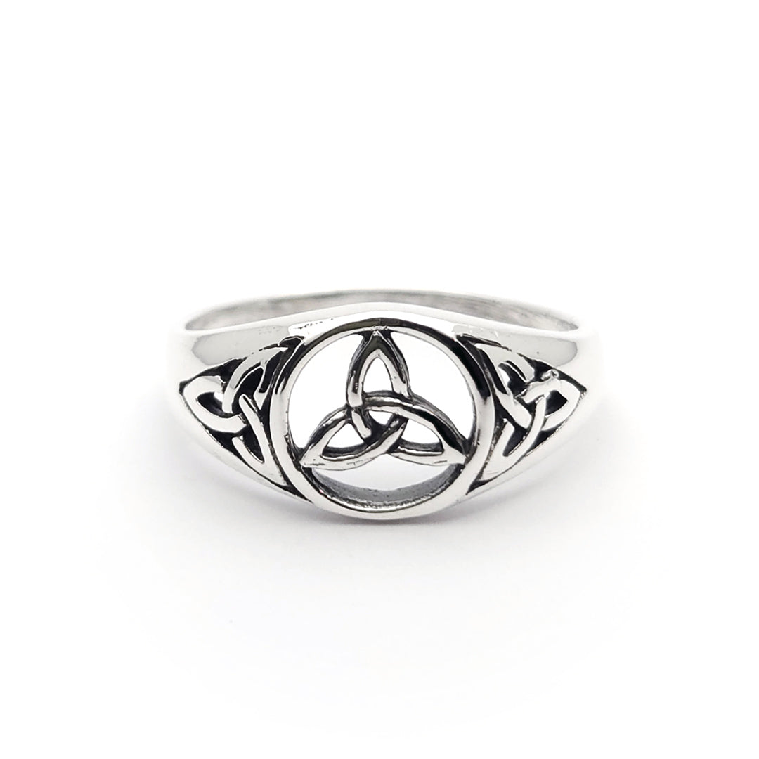 Sterling Silver Triple Triquetra Ring