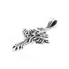 Sterling Silver Infernal Skull Cross Pendant