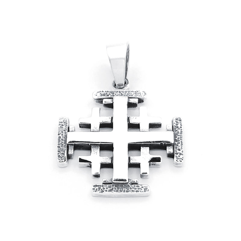 Sterling Silver Jerusalem Cross Pendant