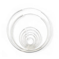 Sterling Silver Plain Hoop Earrings