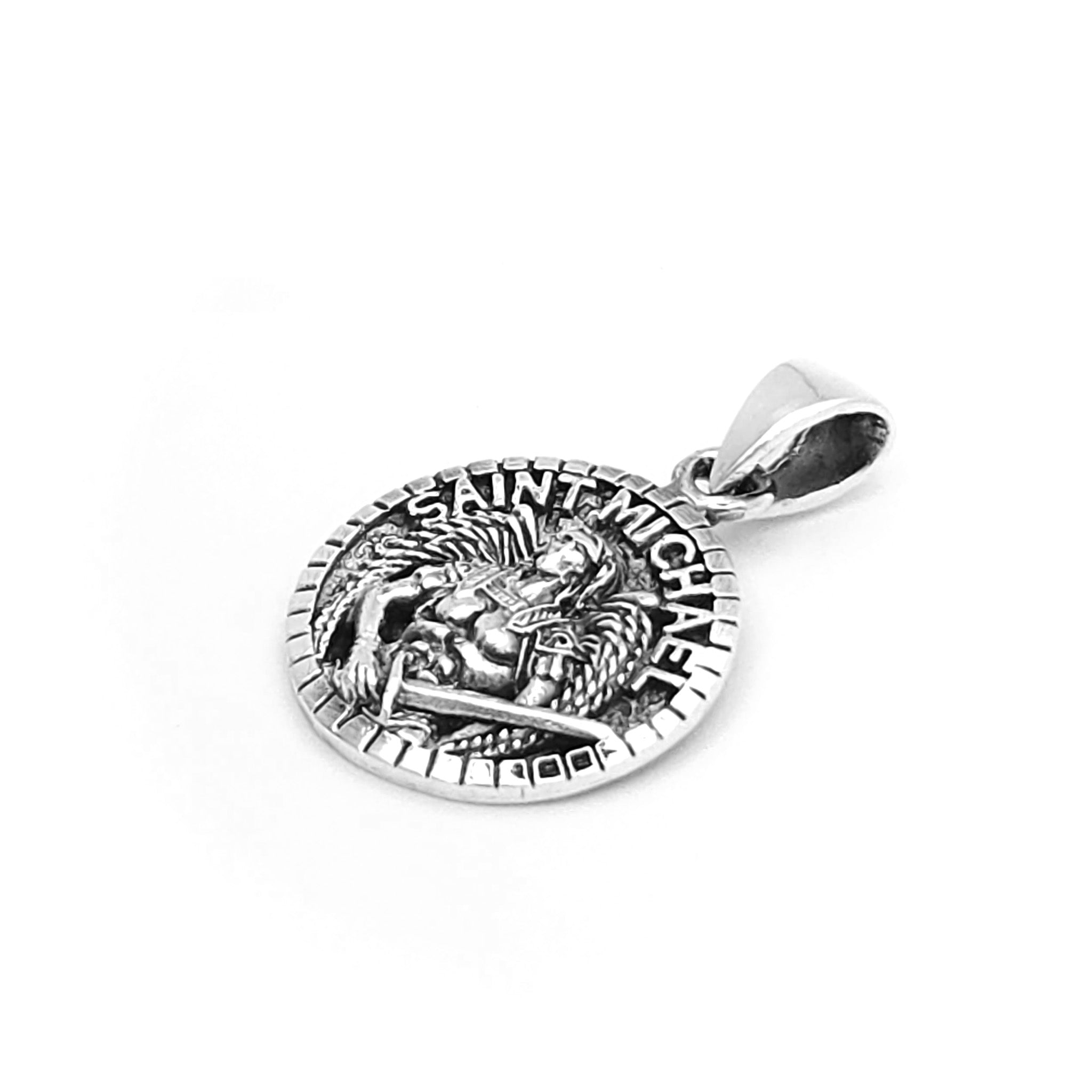 Sterling Silver Saint Michael Divine Warrior Pendant