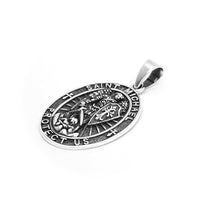 Sterling Silver Saint Michael Protect Us Pendant