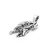 Sterling Silver Skull Scythe Grim Reaper Pendant