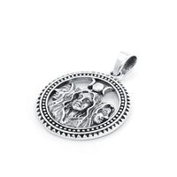 Sterling Silver Wicca Triple Moon Goddess Pendant