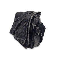 Stonewash Shoulder Bag with Wooden Ring