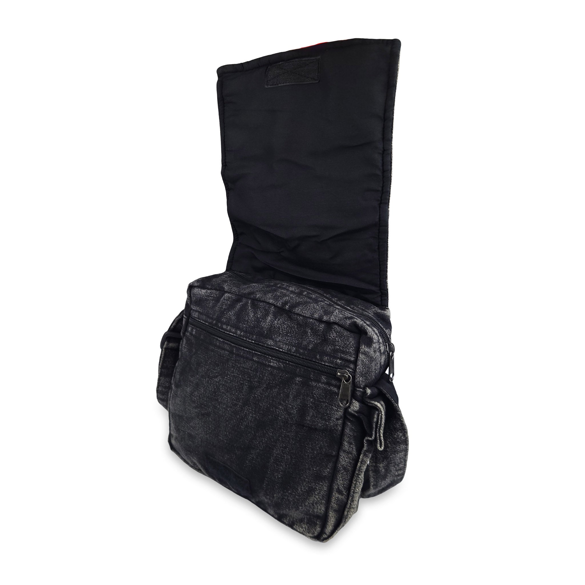 Stonewash Shoulder Bag with Wooden Ring