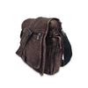 Stonewash Shoulder Bag with Wooden Ring