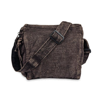 Stonewash Shoulder Bag with Wooden Ring