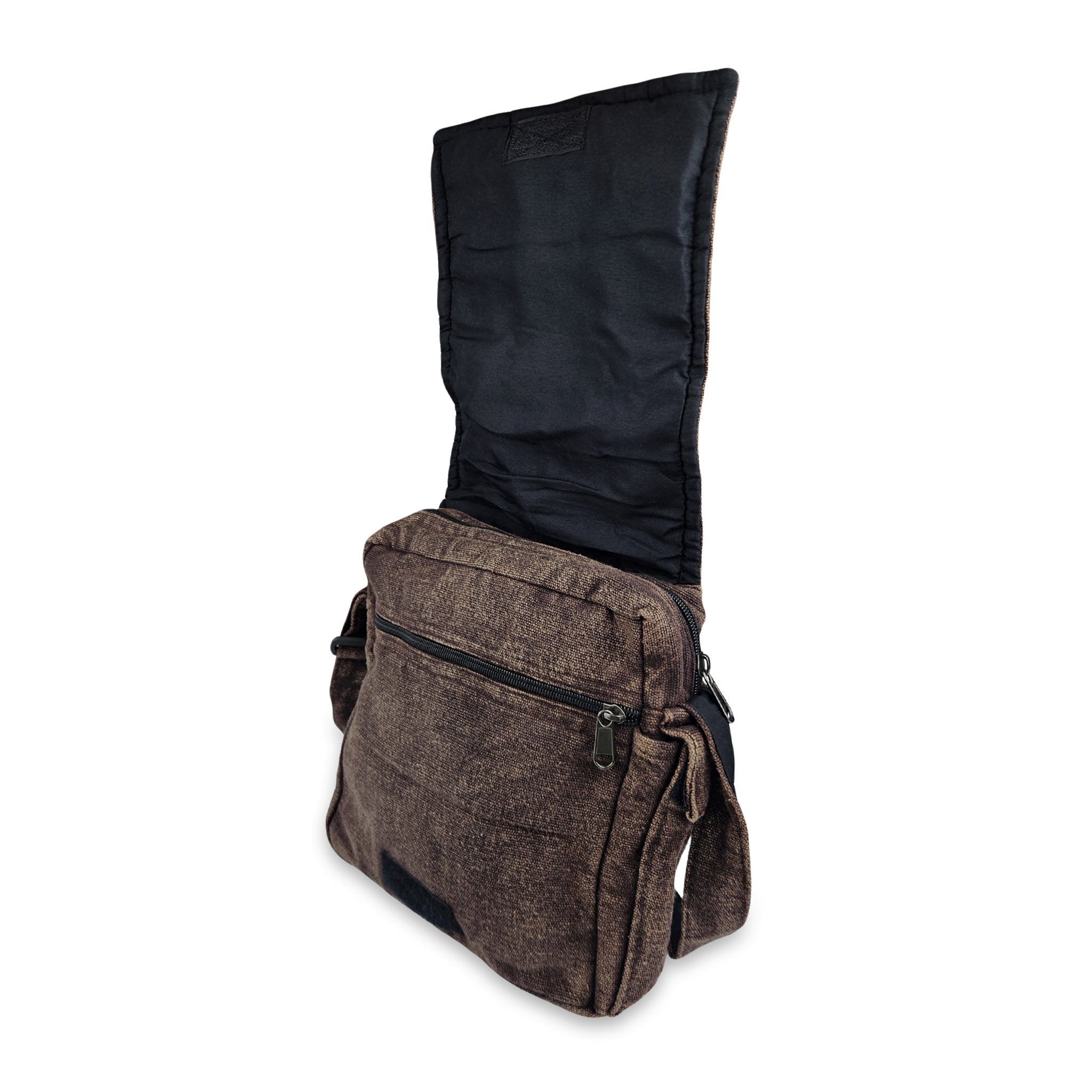Stonewash Shoulder Bag with Wooden Ring