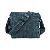 Stonewash Shoulder Bag with Wooden Ring