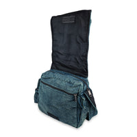 Stonewash Shoulder Bag with Wooden Ring