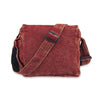 Stonewash Shoulder Bag with Wooden Ring