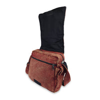 Stonewash Shoulder Bag with Wooden Ring
