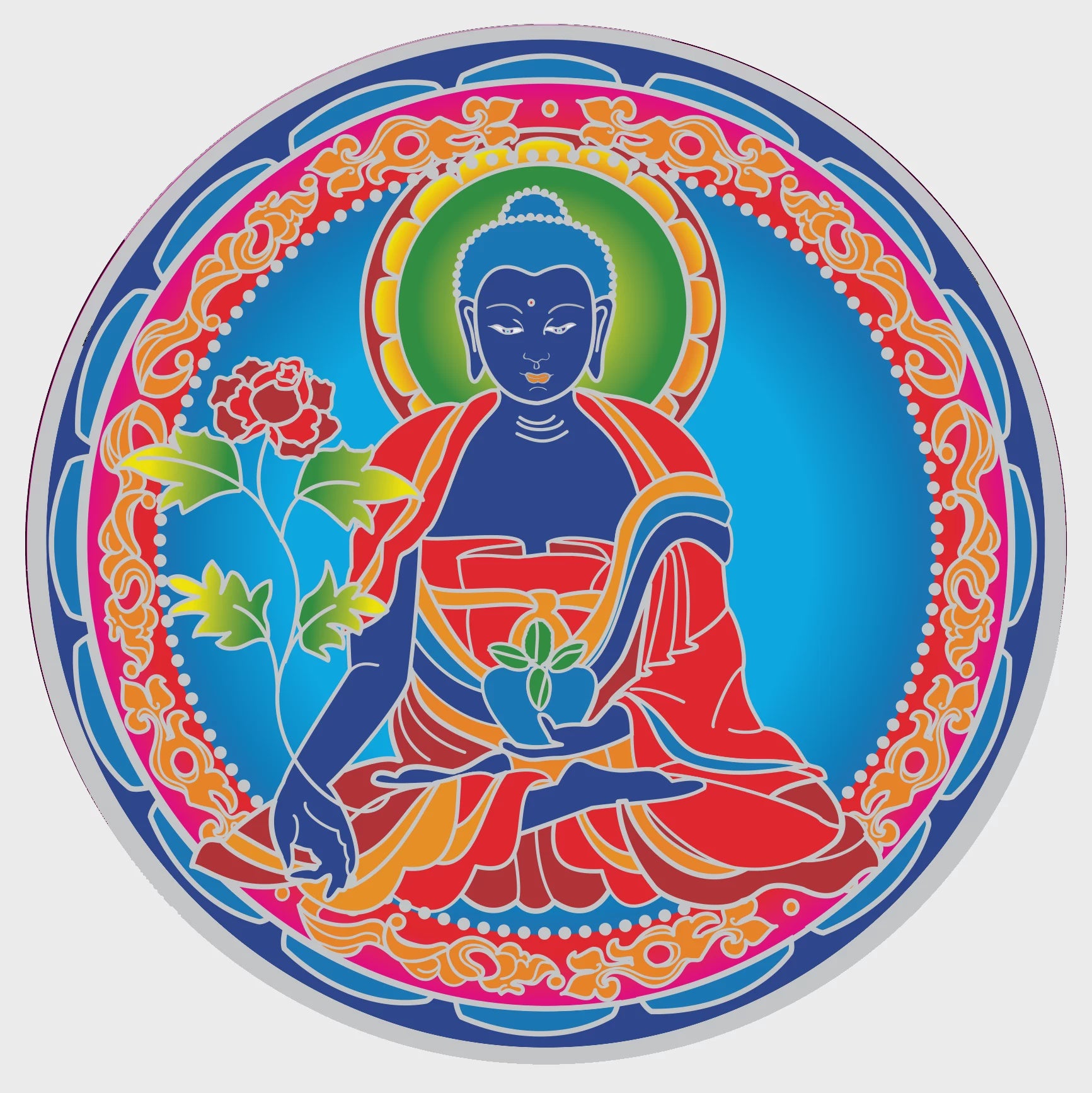 Sunseal Blue Medicine Buddha Mandala