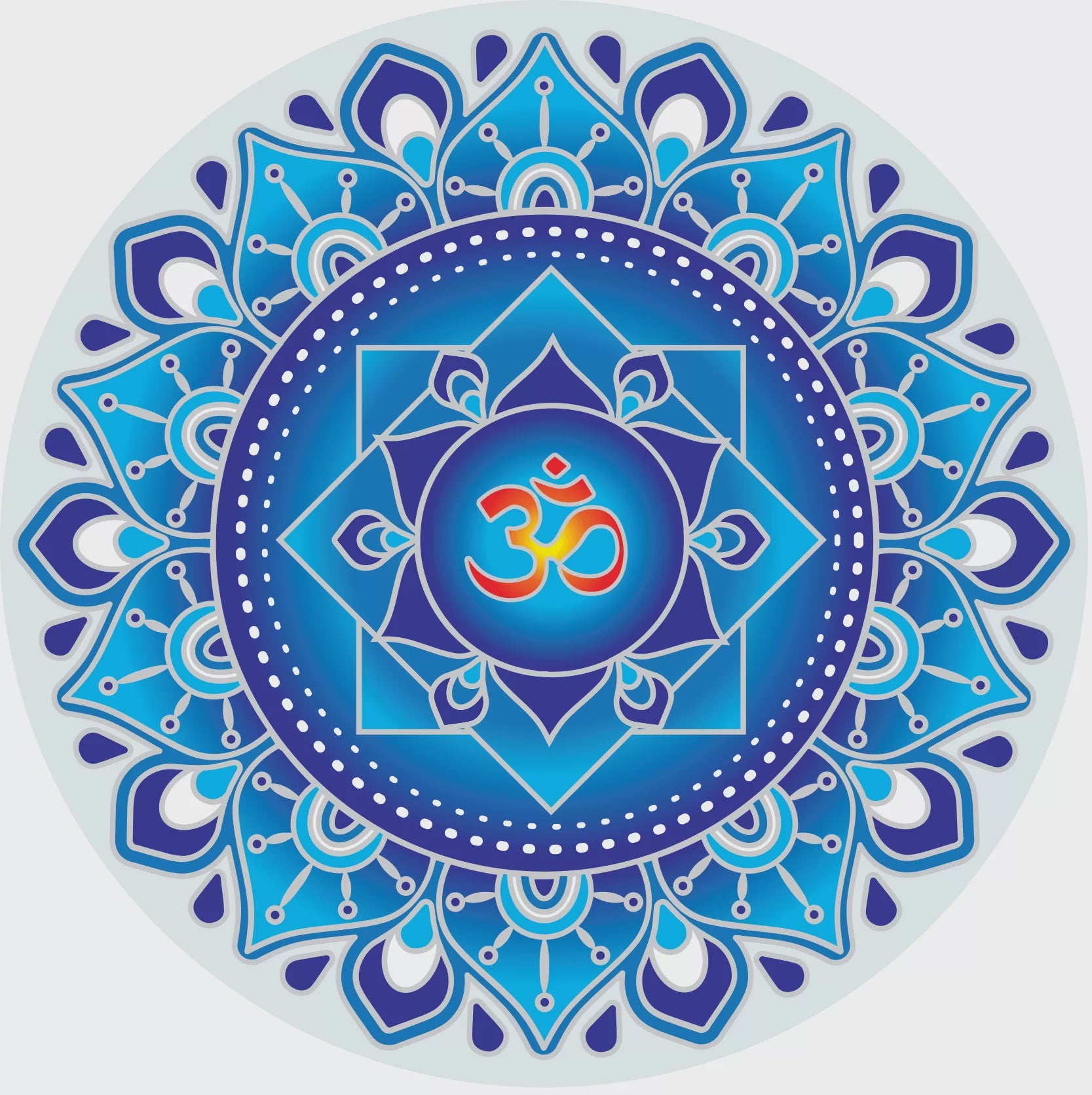 Sunseal Blue Om Mandala