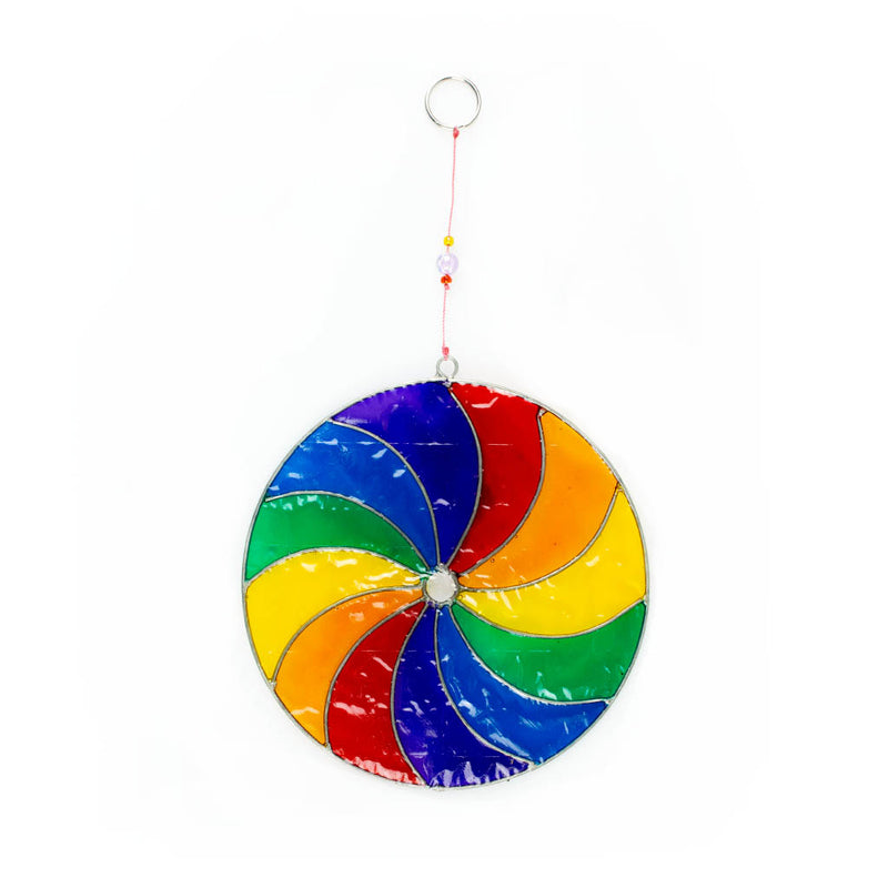 Rainbow Colour Wheel Resin Suncatcher