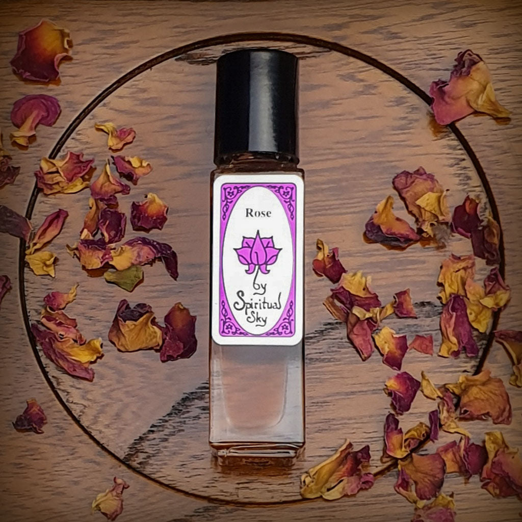 close up of spiritual sky perfume - rose