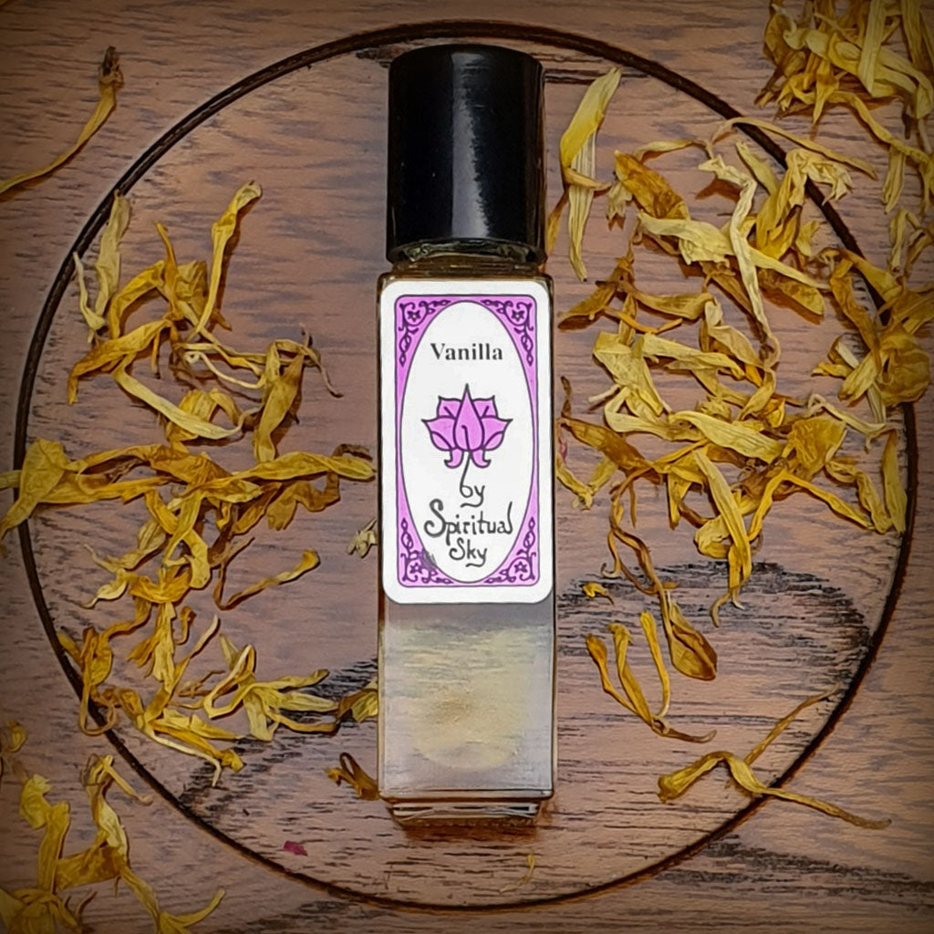 close up of spiritual sky perfume - Vanilla