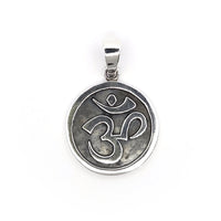 Sterling Silver Om Coin Pendant
