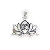 Sterling Silver Om Lotus Pendant