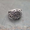 Front shot 0f 925 Sterling Silver Eye of Ra Ring