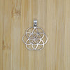 Front shot of 925 Sterling Silver Fine Seed Of Life Pendant