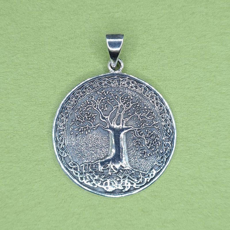 Front shot of 925 Sterling Silver Mystical Tree of Life Pendant