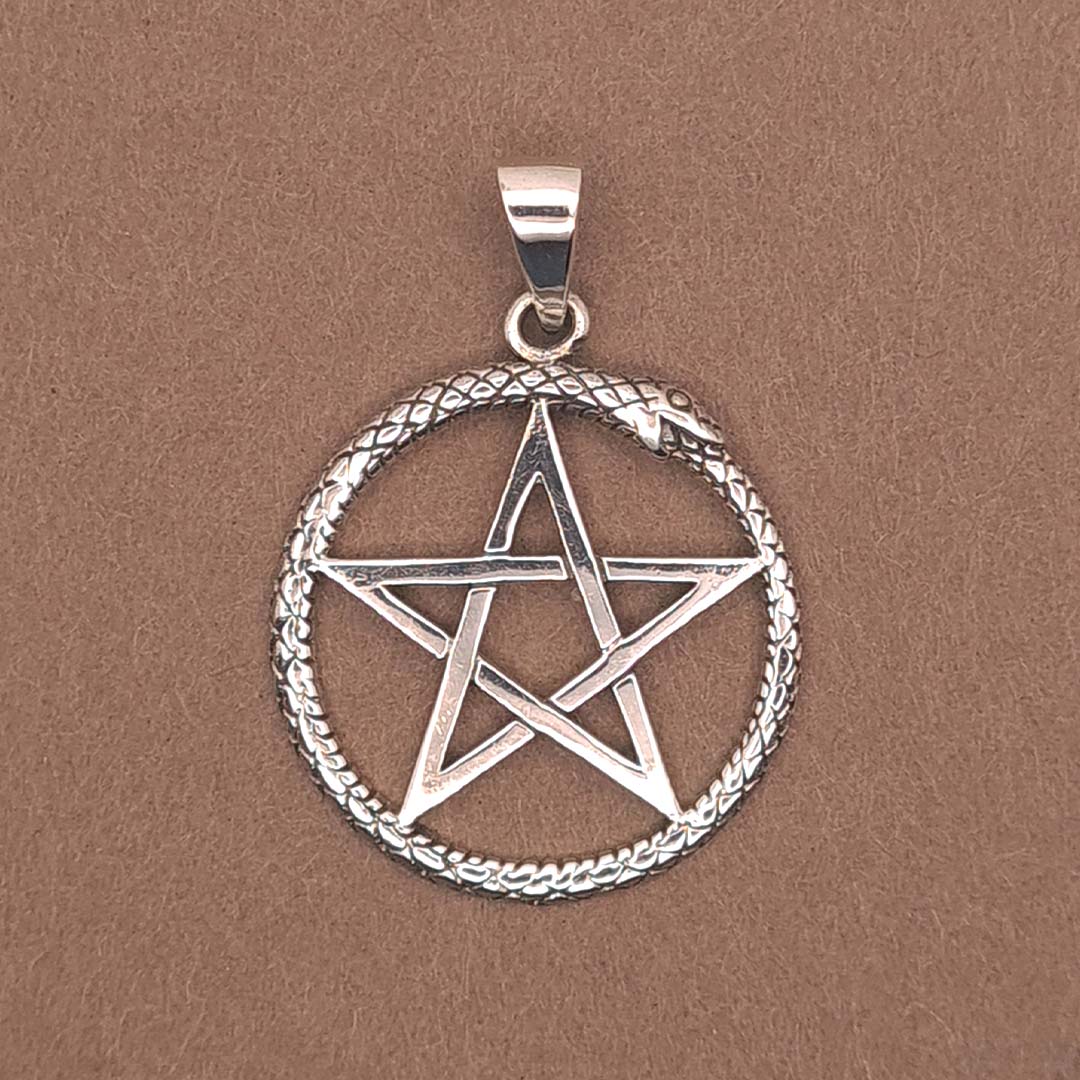 Pentagram necklace sales sterling silver