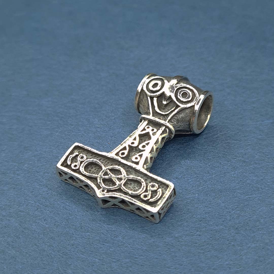 Sterling Silver Thor's Hammer (Mjölnir) Infinity Knot Pendant