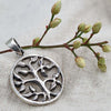 Angle shot of 925 Sterling Silver Tree of Life Pendant