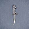 Front shot of 925 Sterling Silver Viking Knife Pendant