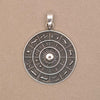 Front shot of 925 Sterling Silver Zodiac Disc Pendant