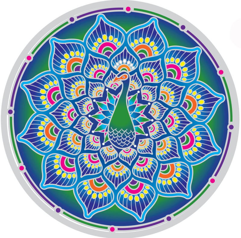 Sunseal Peacock Kaleidoscope Mandala